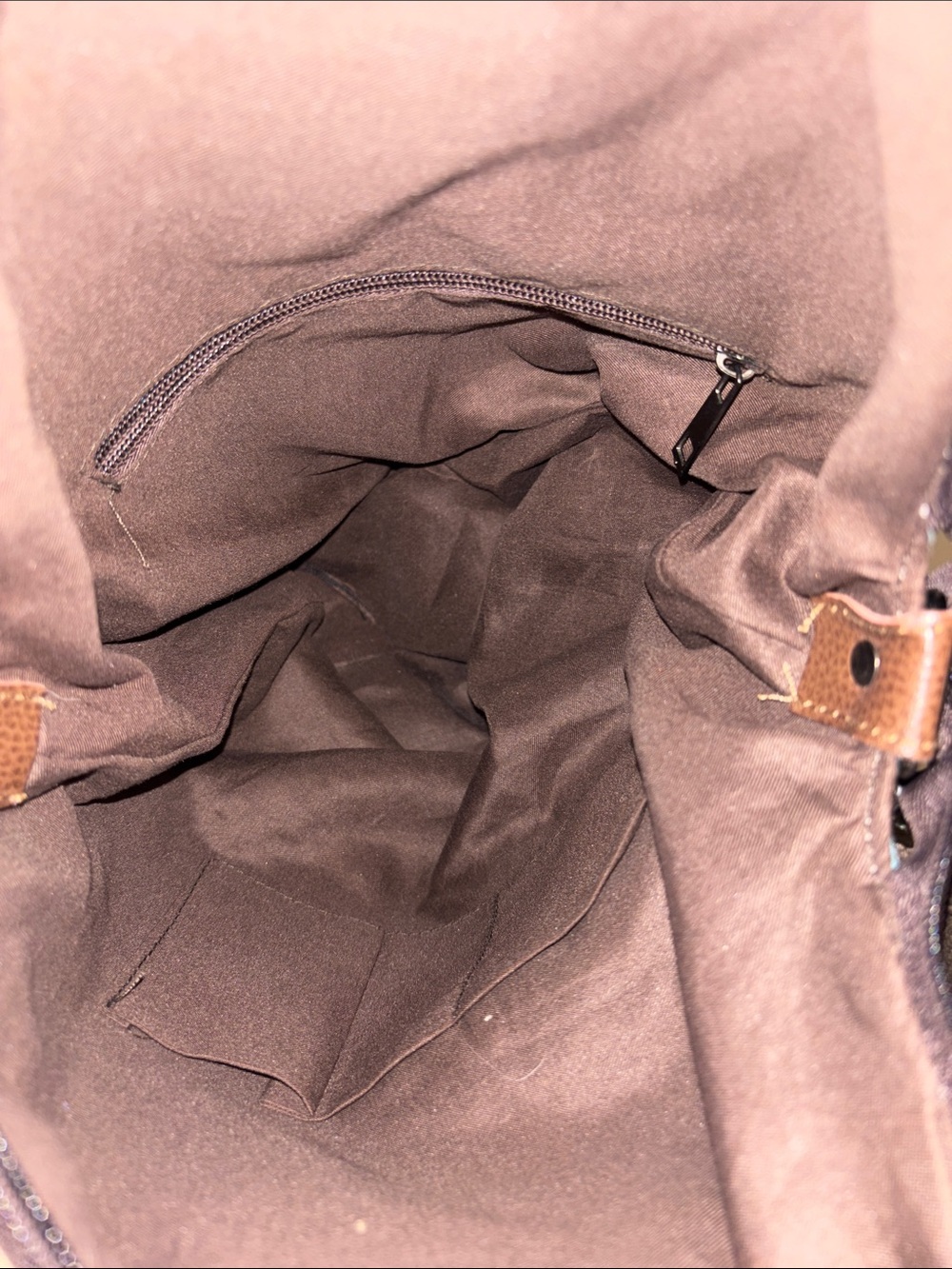 MULTICOLORED STRIPED CANVAS ADJUSTABLE BACKPACK WITH SILVER HANDLES PRELOVED - Picture 5 of 9